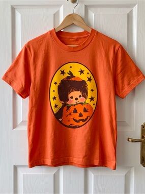 Cute Fuzzy Monkey Jack-O'-Lantern Halloween Antique Orange T-Shirt